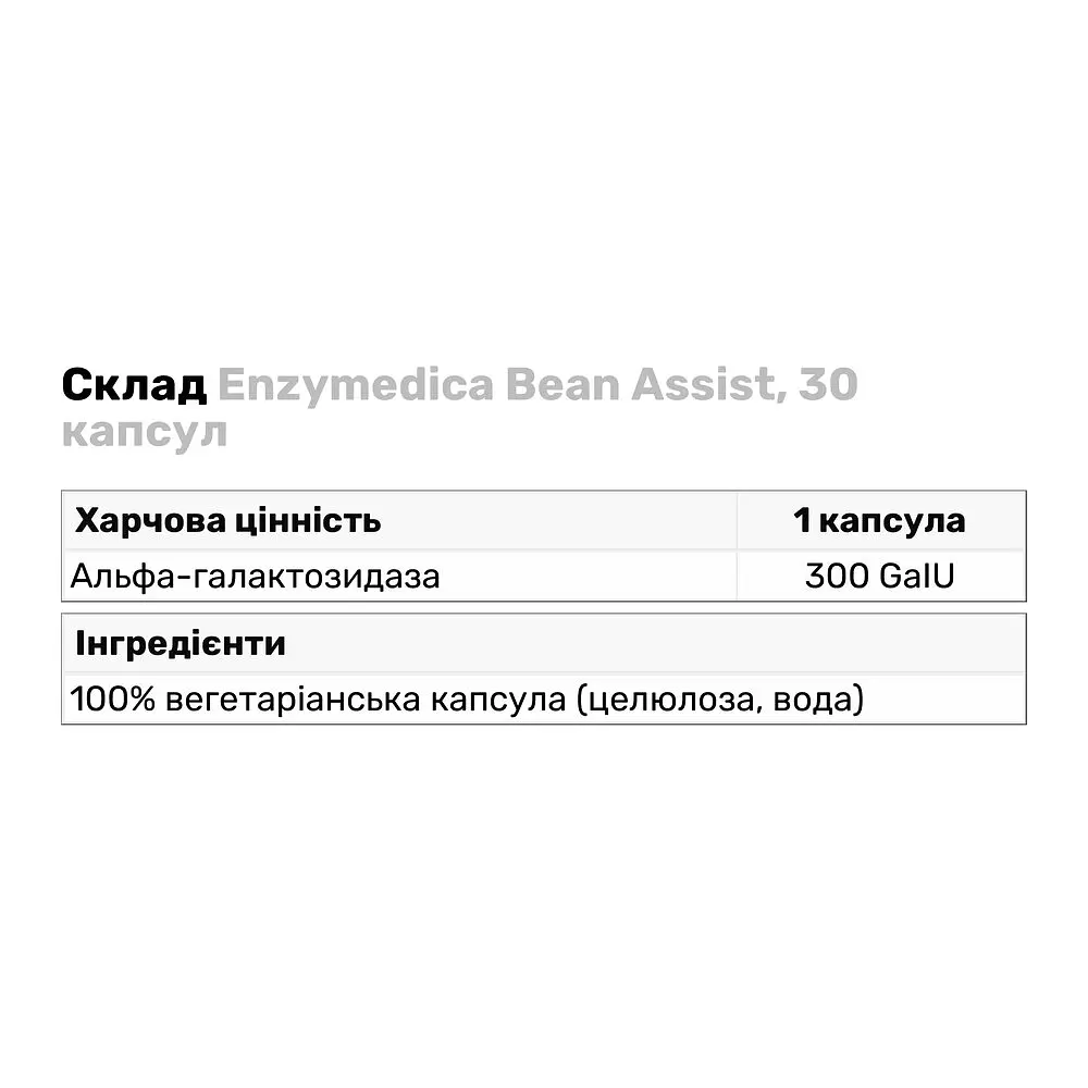 Натуральная добавка Enzymedica Bean Assist, 30 капсул - фото 3