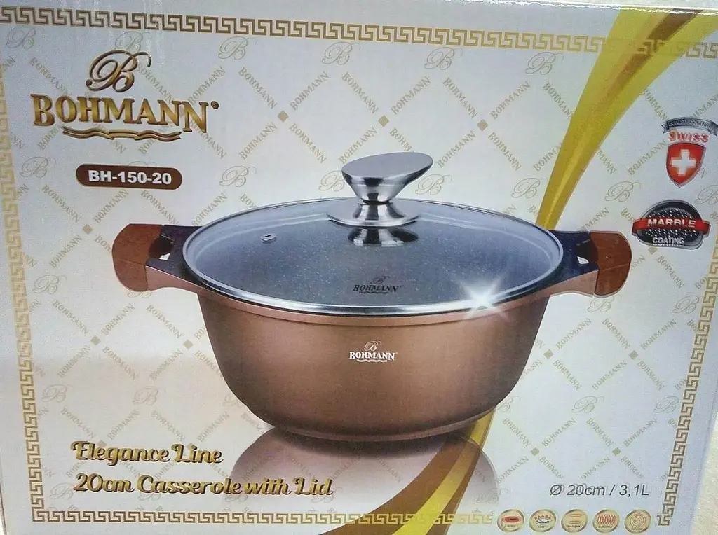 Каструля Bohmann BH 150-28 Brown 28 см 6.3 л - фото 10