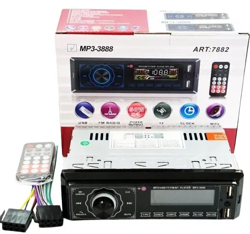 Автомагнитола XPRO MP3 3888 ISO 1DIN FM тюнер 4х50W черный сенсорный дисплей (7882_510) - фото 5