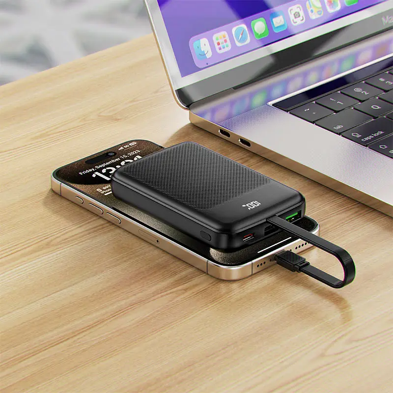 Зовнішній акумулятор ACEFAST M13 PD22.5W power bank with cable 10000mAh Black (6974316283959) - фото 6