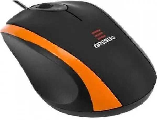 Миша Gresso GM-5388P PS/2 Black/orange - фото 2
