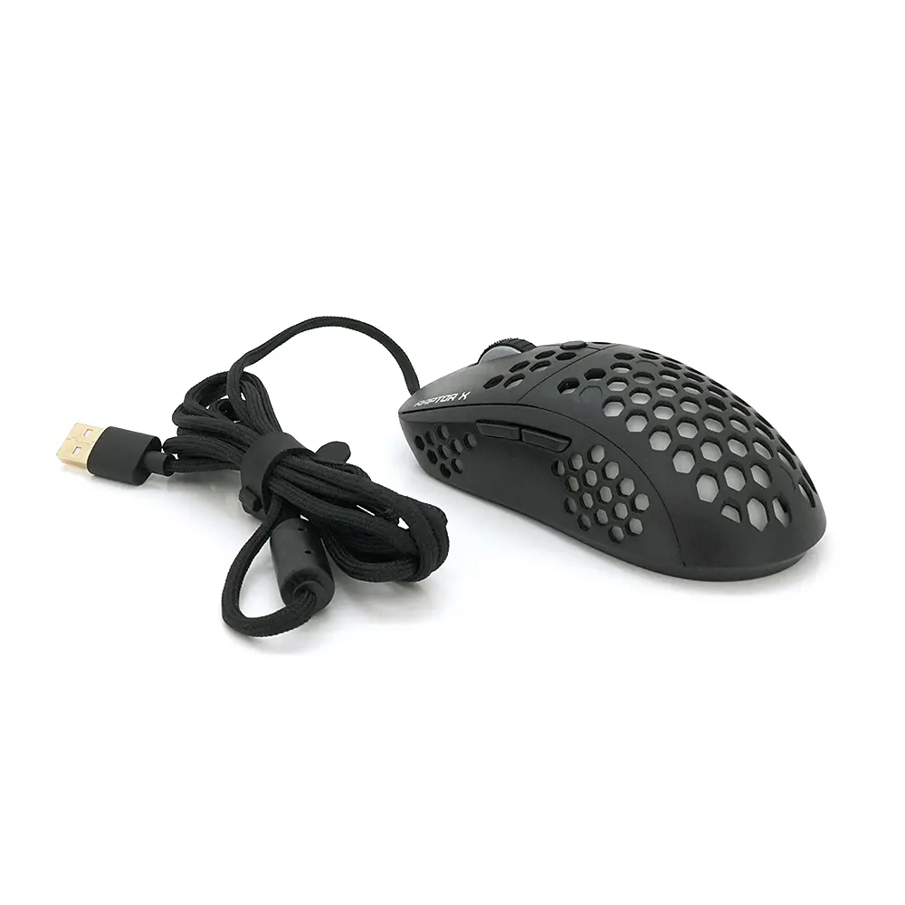 Ігрова миша провідна RAPTOR UX2 X, 6 кнопок, 200-4800 DPI, Led Lighting RGB, 1,8 м, Win7/8/10 Mac OS, Black, COLOR BOX - фото 7