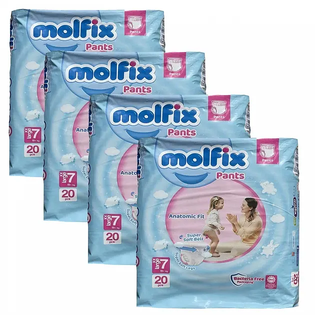 Підгузки-трусики Molfix 7 xx large 19+ кг 80 шт