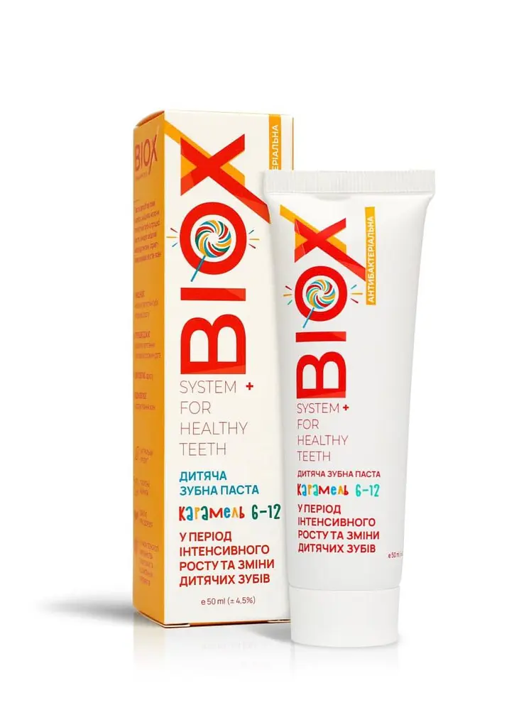 Дитяча зубна паста Choice BIOX безпечне очищення 6-12 років 50 мл