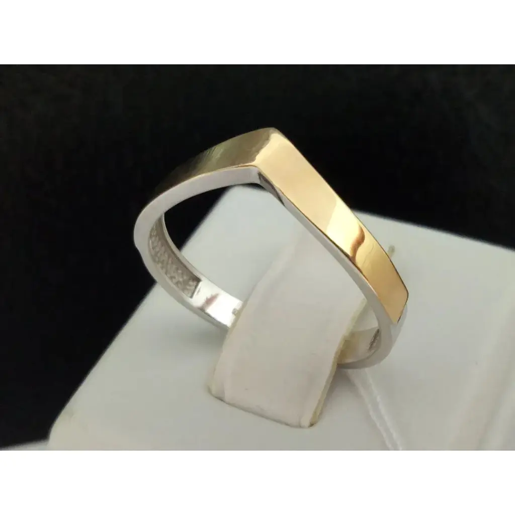 Срібне кільце Лазурит з позолотою. 12088Р 17,5 - фото 3