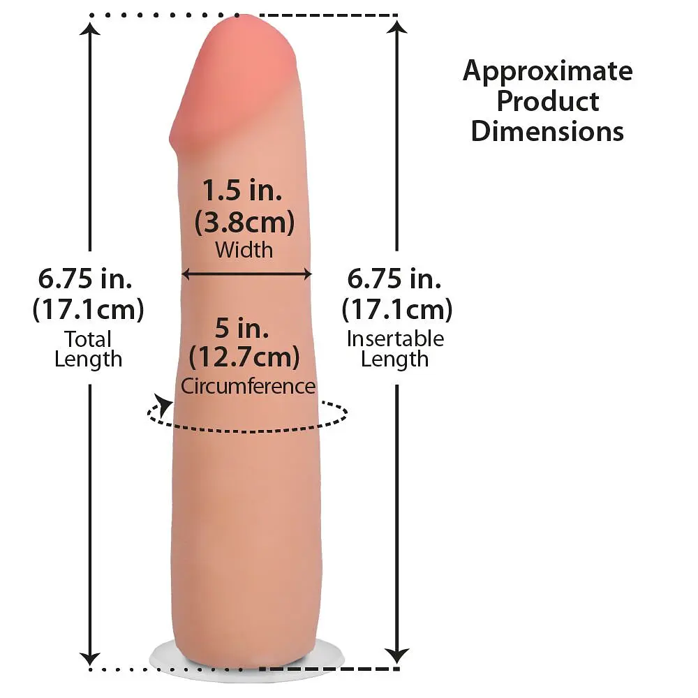 Фалоімітатор Doc Johnson The Realistic Cock ULTRASKYN 7 Inch, тілесний - фото 5