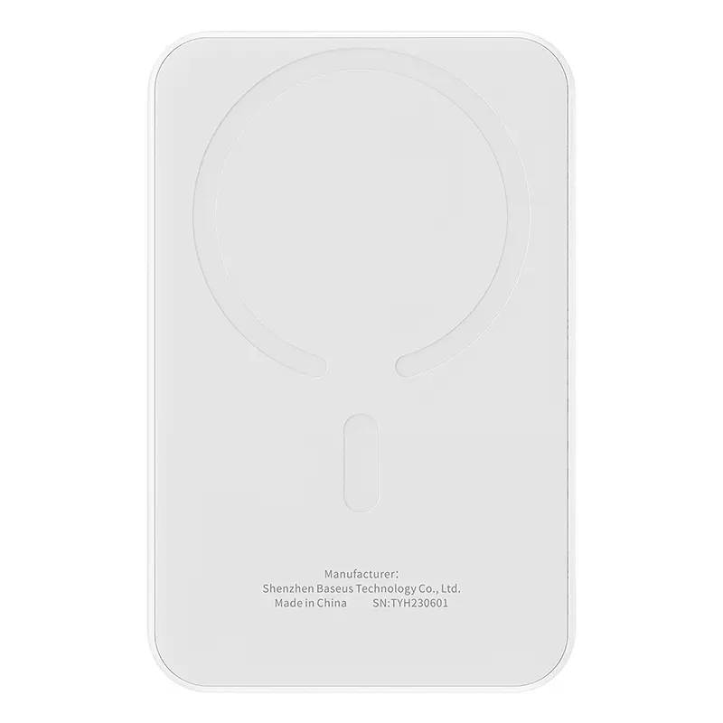 Зовнішній акумулятор Baseus Magnetic Mini Wireless Fast Charge Power Bank 5000mAh 20W Stellar White（With Simple Series Charging Cable Type-C to Typ (P10022107223-00) - фото 3