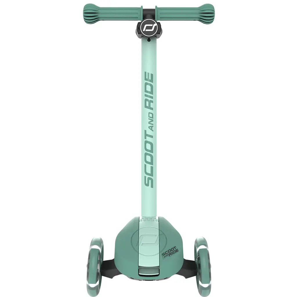 Самокат Scoot and Ride Highwaykick-3s колеса світяться 3+ років сіро-зелений (SR-00939) - фото 2
