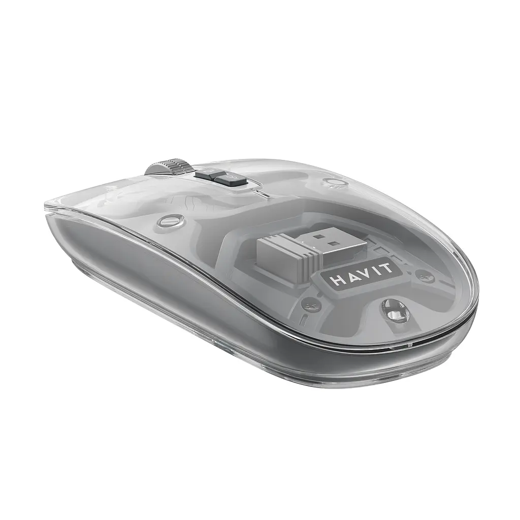 Бездротова миша дворежимна HAVIT MS62WB Pro Transparent Gray HAVIT (29124-000) - фото 5