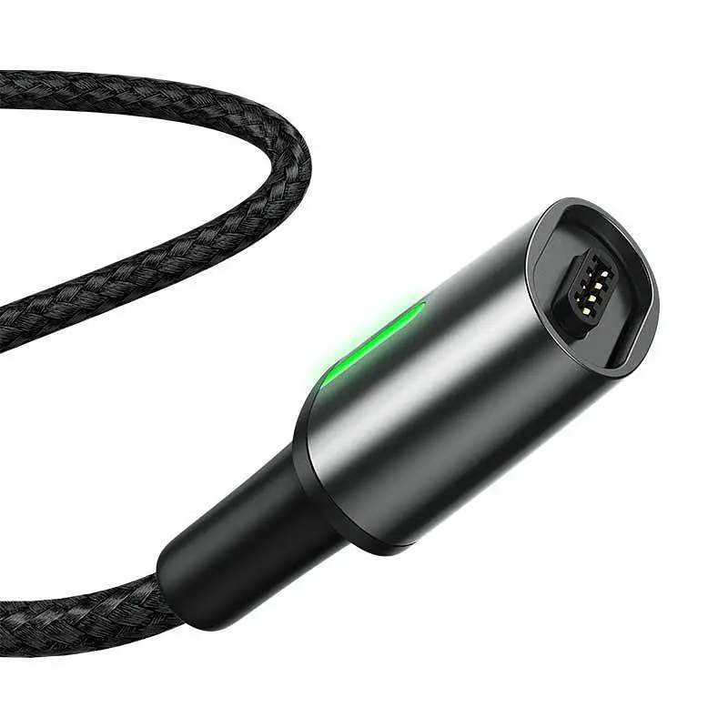 Кабель Baseus Zinc Fabric Magnetic Cable USB to Lightning 1.5A 2m CALXC-B01 Black - фото 3