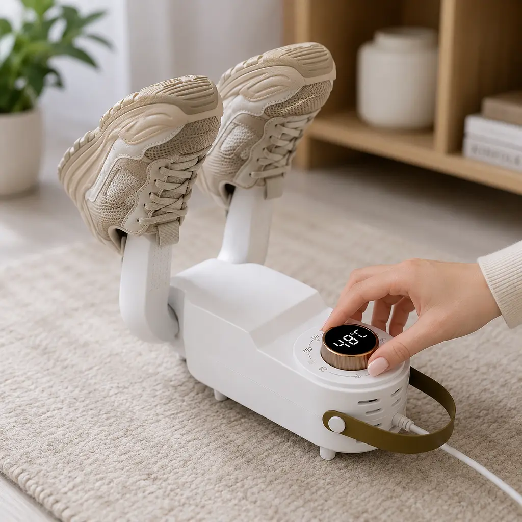 Електрична ультрафіолетова сушарка для взуття з таймером Shoe Dryer / Електросушарка для взуття 4 режимами сушіння Біла 220В - фото 2