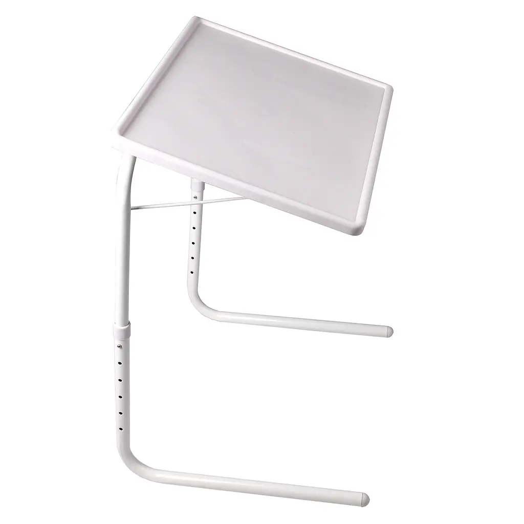Стіл розкладний Table Mate портативний, регульований, складаний, білий, 52×40 см - фото 2
