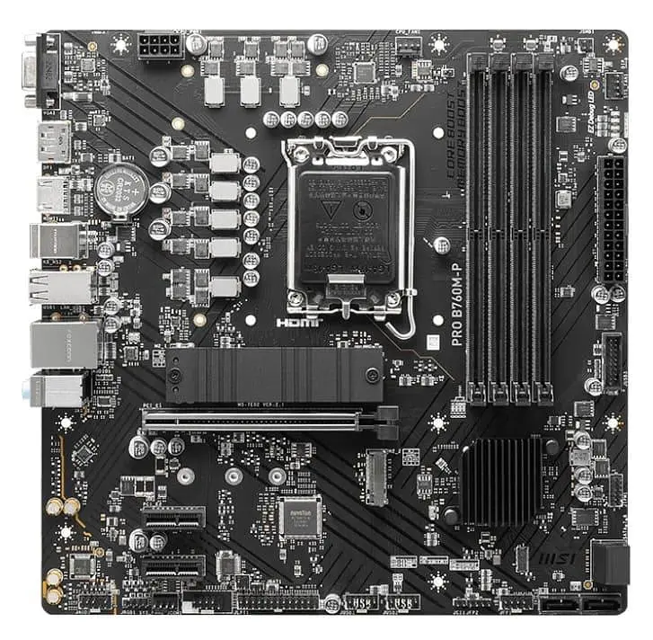 Материнська плата MSI Pro B760M-P (PRO B760M-P) (Socket 1700, Intel B760, Micro-ATX) Б/в