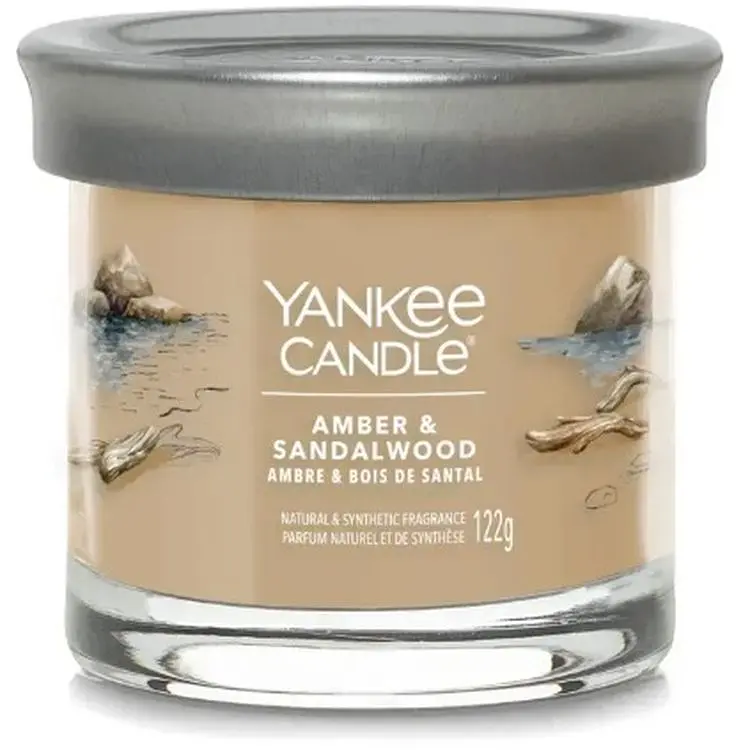 Свеча Yankee Candle Small Amber & Sandalwood Янтарь и сандаловое дерево 122 г (1744756E) - фото 2