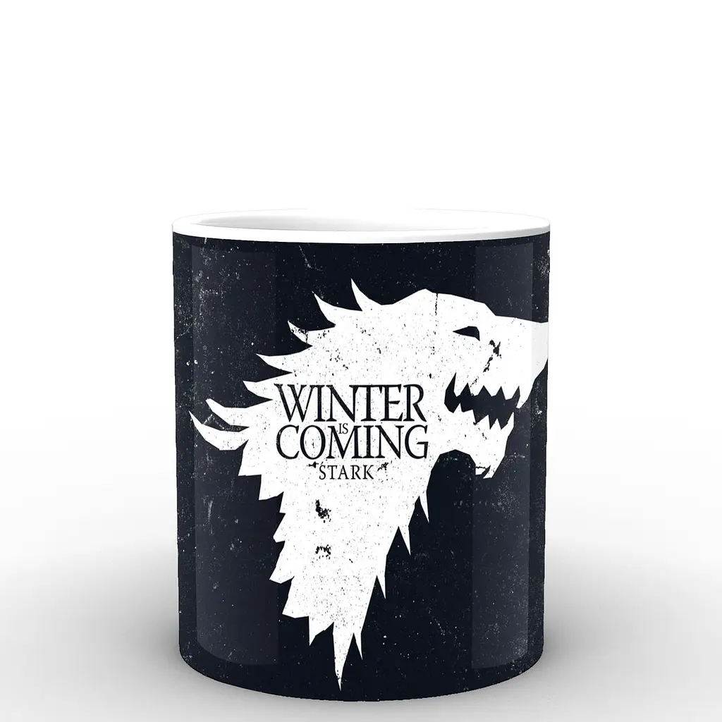 Кружка GeekLand Game of Thrones надпись GT.02.001 330 мл черно-белая - фото 3