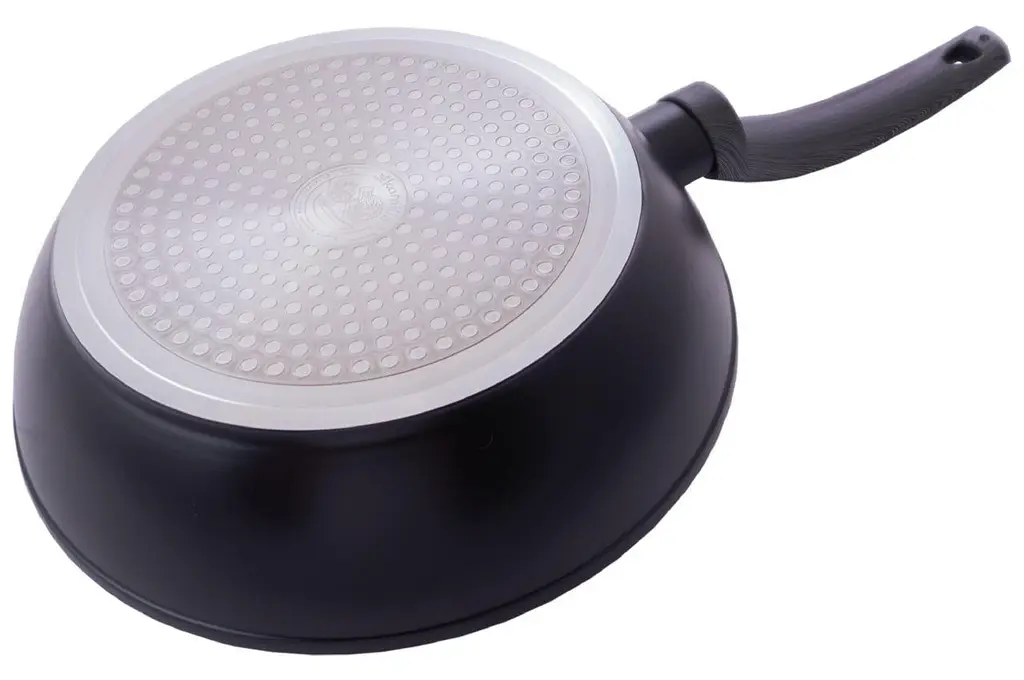 Сковорода глибока антипригарна Kamille 4134 24 см Black Marble алюміній - фото 3