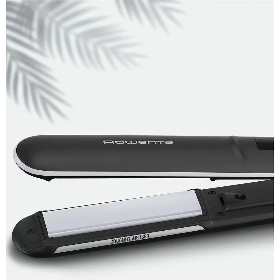 Випрямляч для волосся Rowenta Xpress Shine Coconut чорний (SF4621F0) - фото 7