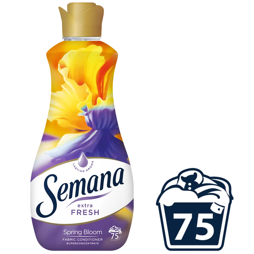 Кондиціонер для тканин Semana Extra Fresh Spring Bloom 1500 мл 75 циклів прання (3800024048418) - фото 2