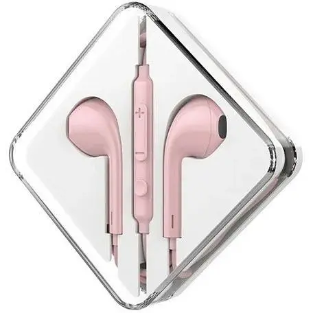 Навушники Hoco M55 Memory sound wire with mic з мікрофоном рожеві - фото 4