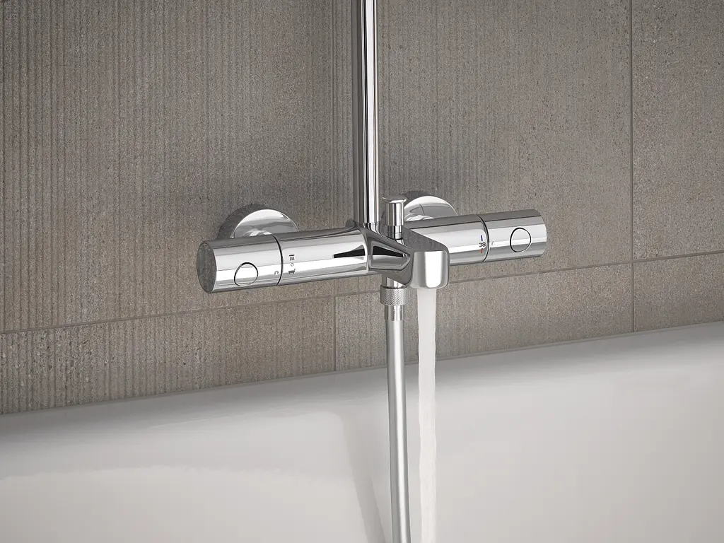 Душова система з термостатом Grohe Euphoria System з виливом 27475002, Хром - фото 9