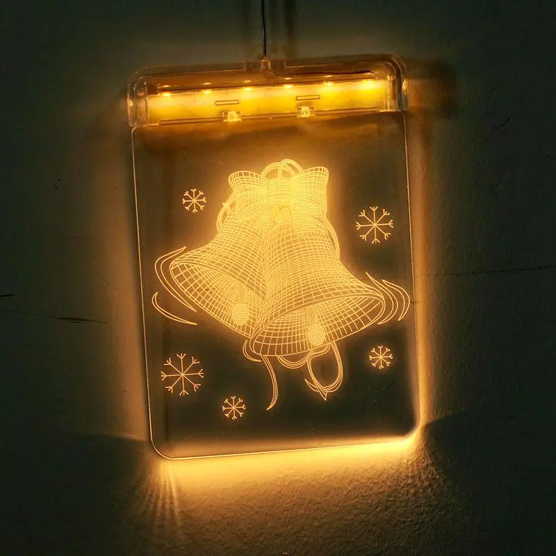 Гірлянда LED Star штора 3D світлодіодна Happy new year - фото 5