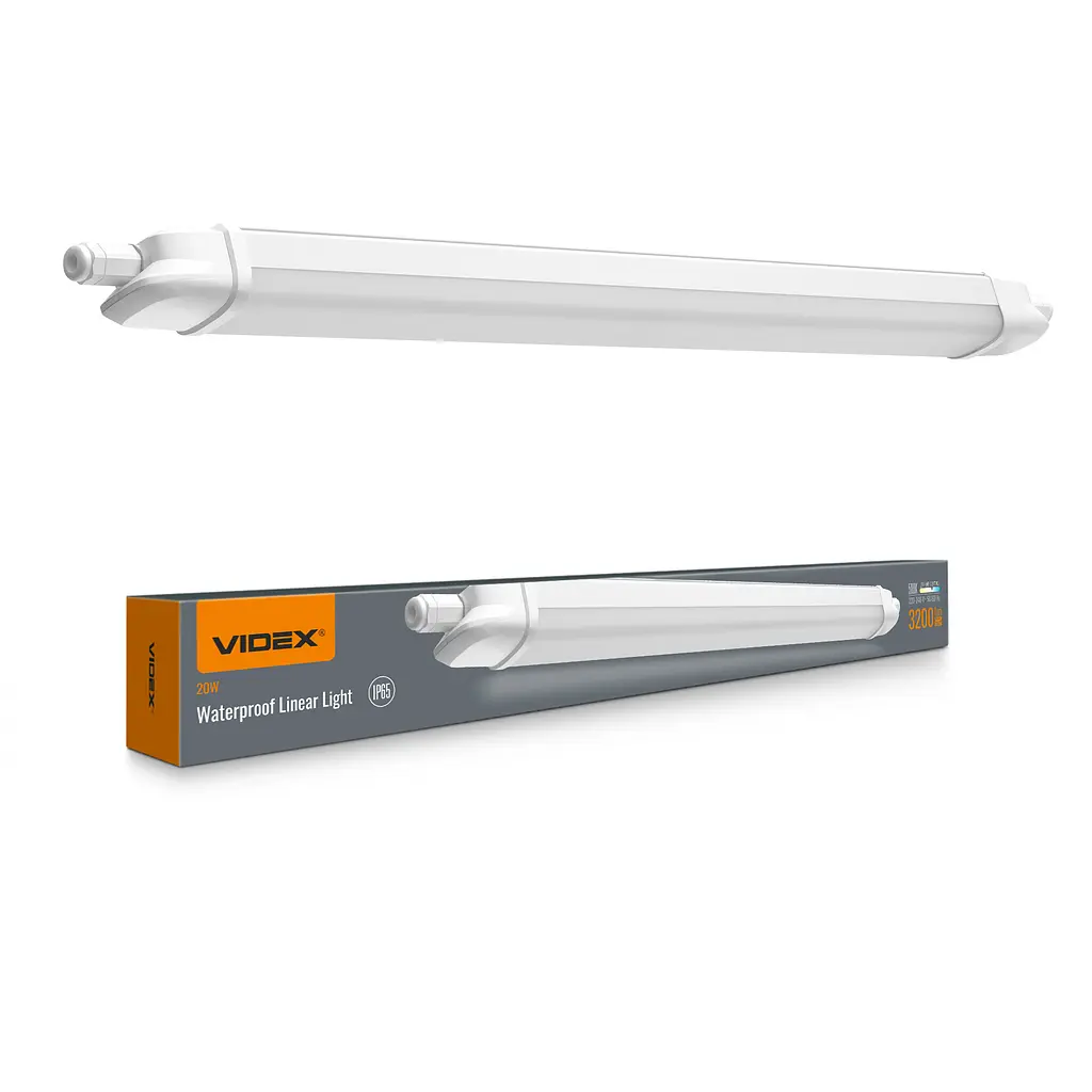 LED світильник лінійний магістральний Videx BNWL04, 20W 0.6м 5000K IP65 білий (28683-000)