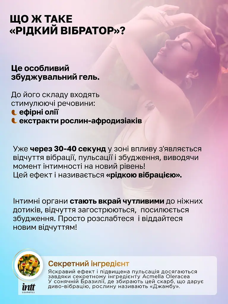 Рідкий вібратор Intt, 15 мл (цукрова вата) - фото 7