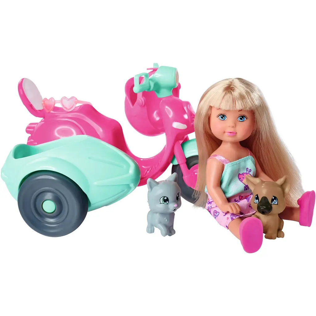 Лялька Simba Toys Еві Подорож на скутері з друзями з тваринками (5733566) - фото 2