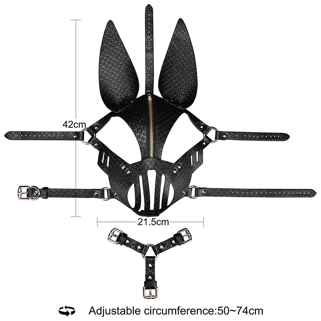 БДСМ-маска Lovetoy Rebellion Reign Dark Bunny Mask кролика - фото 2