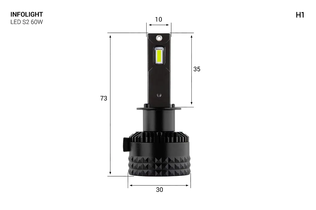 Комплект світлодіодних ламп Infolight S2 H1 60W - фото 6