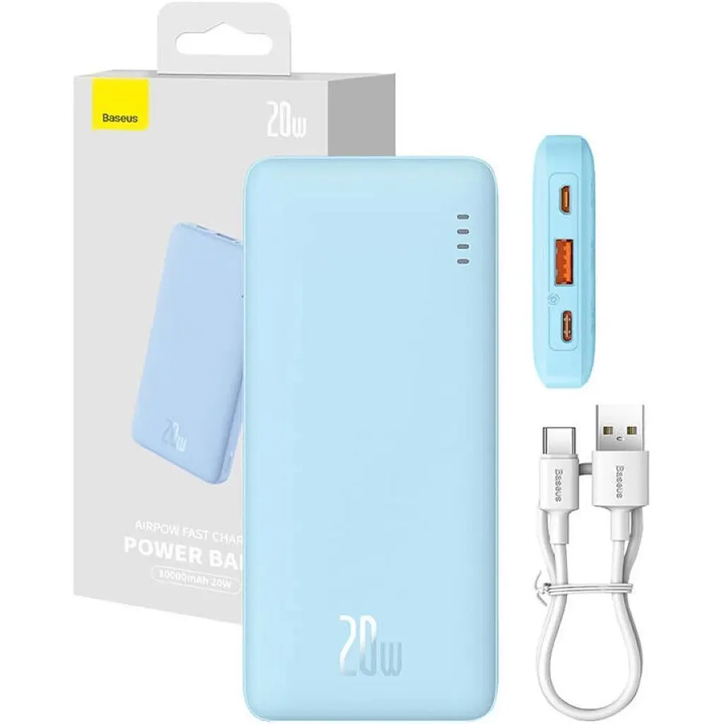 Зовнішній акумулятор Baseus Airpow 10000mAh 20W Blue (P10022801313-00) [161196] - фото 7