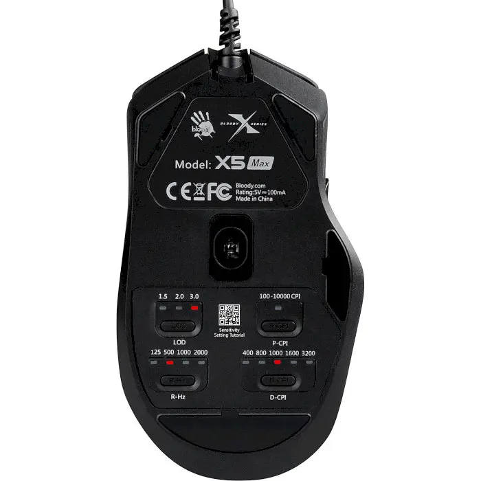 Мышь Bloody A4Tech X5 Max USB Black (X5 Max - фото 5