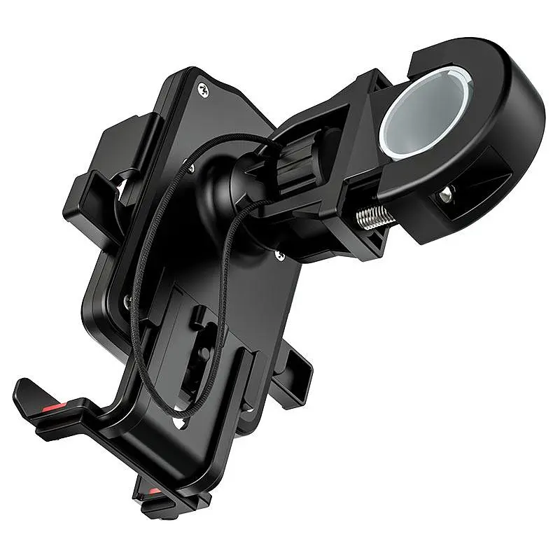 Холдер Hoco CA73 Flying one-touch bicycle and motorcycle universal holder Чорний Червоний - фото 2