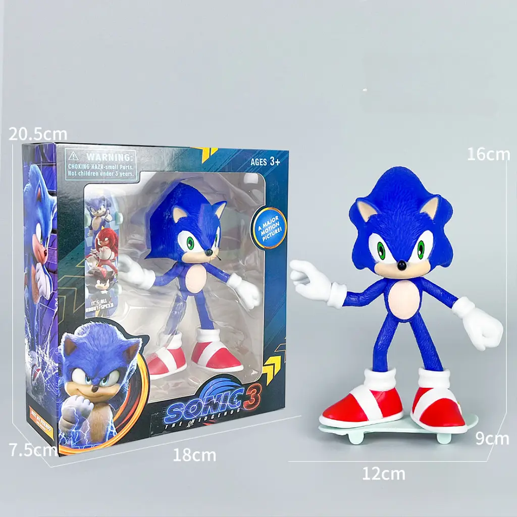 Колекційна фігурка Сонік у коробці SONIC THE HEDGEHOG 3 (16 см). - фото 2