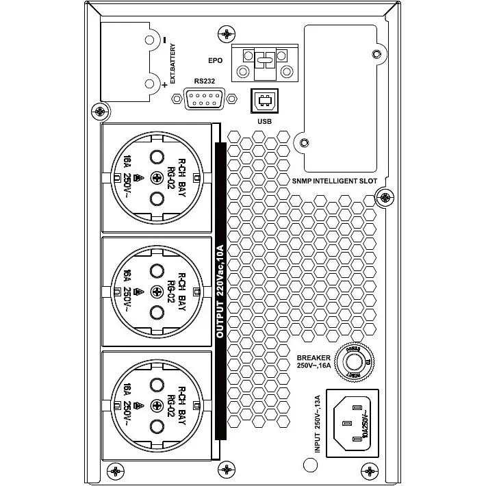 Источник бесперебойного питания [ИБП] SVC PT-2K-LCD [121071] - фото 3