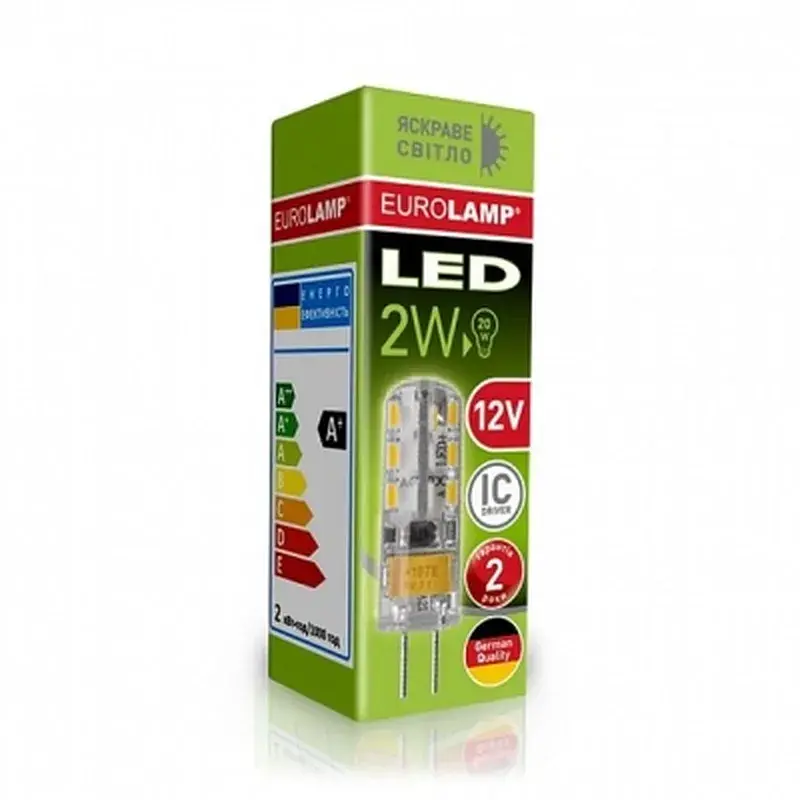 Лампочка Eurolamp LED силикон G4 2W 4000K 12V (LED-G4-0240(12)) - фото 2