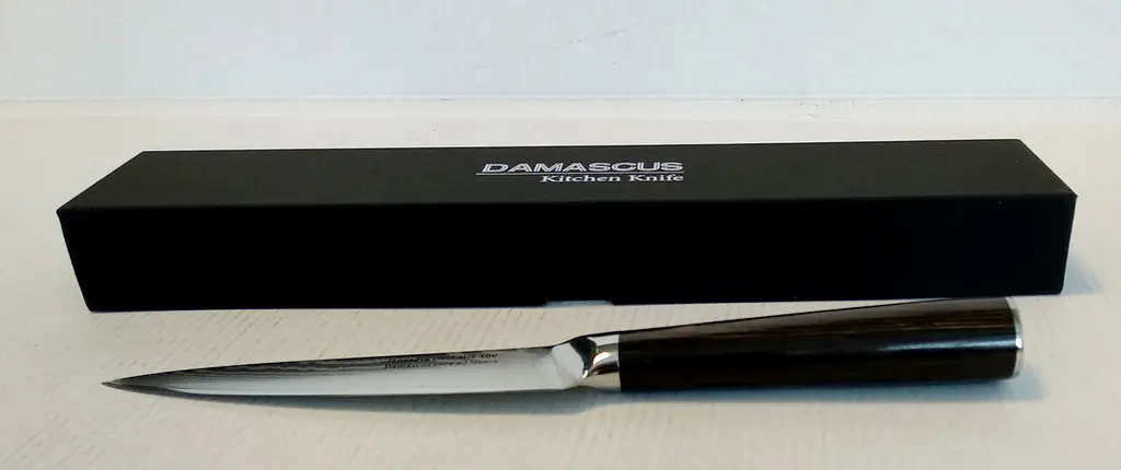 Ніж універсальний Damascus DK-HJ 6002 AUS-10 сталь 67 шарів лезо 13 см - фото 10