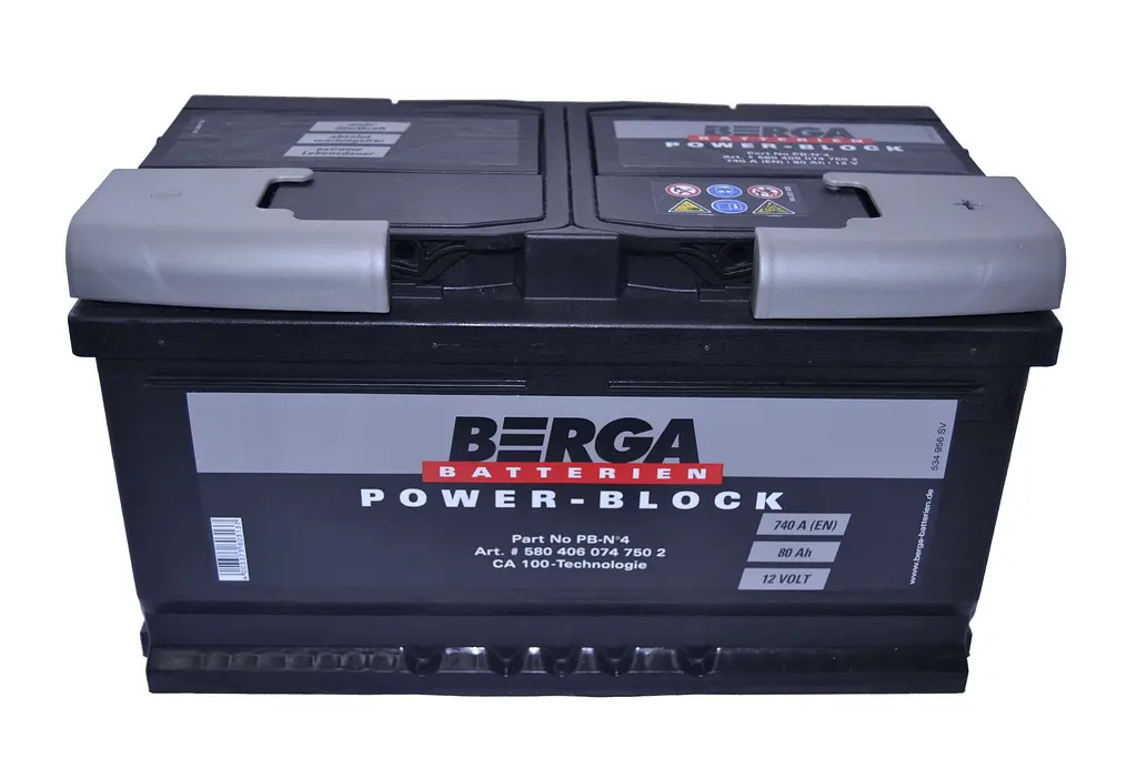 Автомобільний акумулятор BERGA Power Block 6СТ-80Ah АзЕ 740A (EN) 580406074