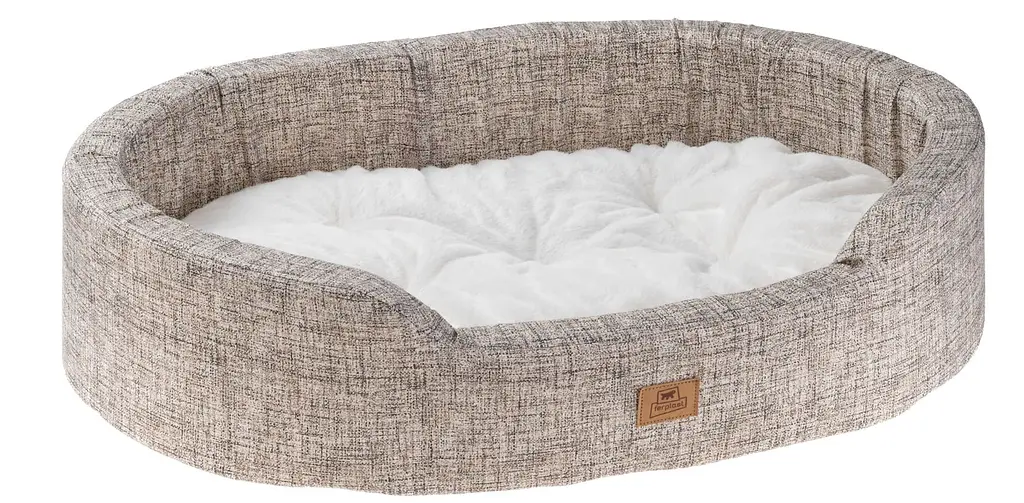 Лежак для собак і котів Ferplast Dandy F 55 зі штучним хутром коричневий 55×41×15 см 82942098