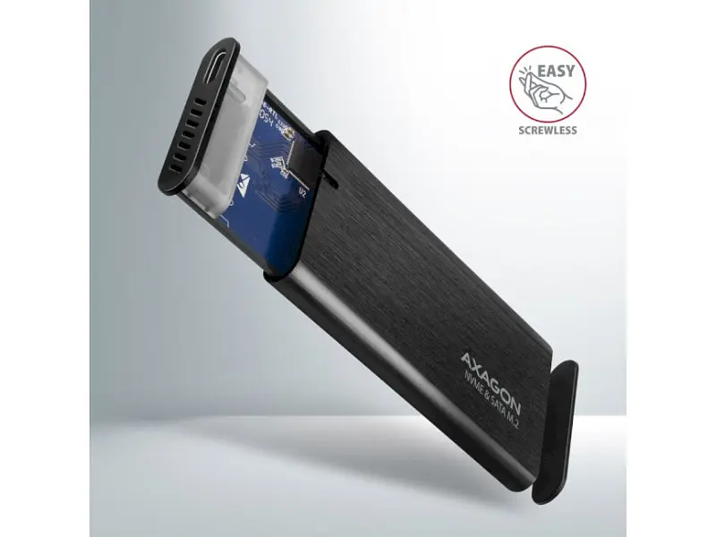 Кишеня для накопичувача AXAGON SuperSpeed Black (EEM2-SB2) - фото 5