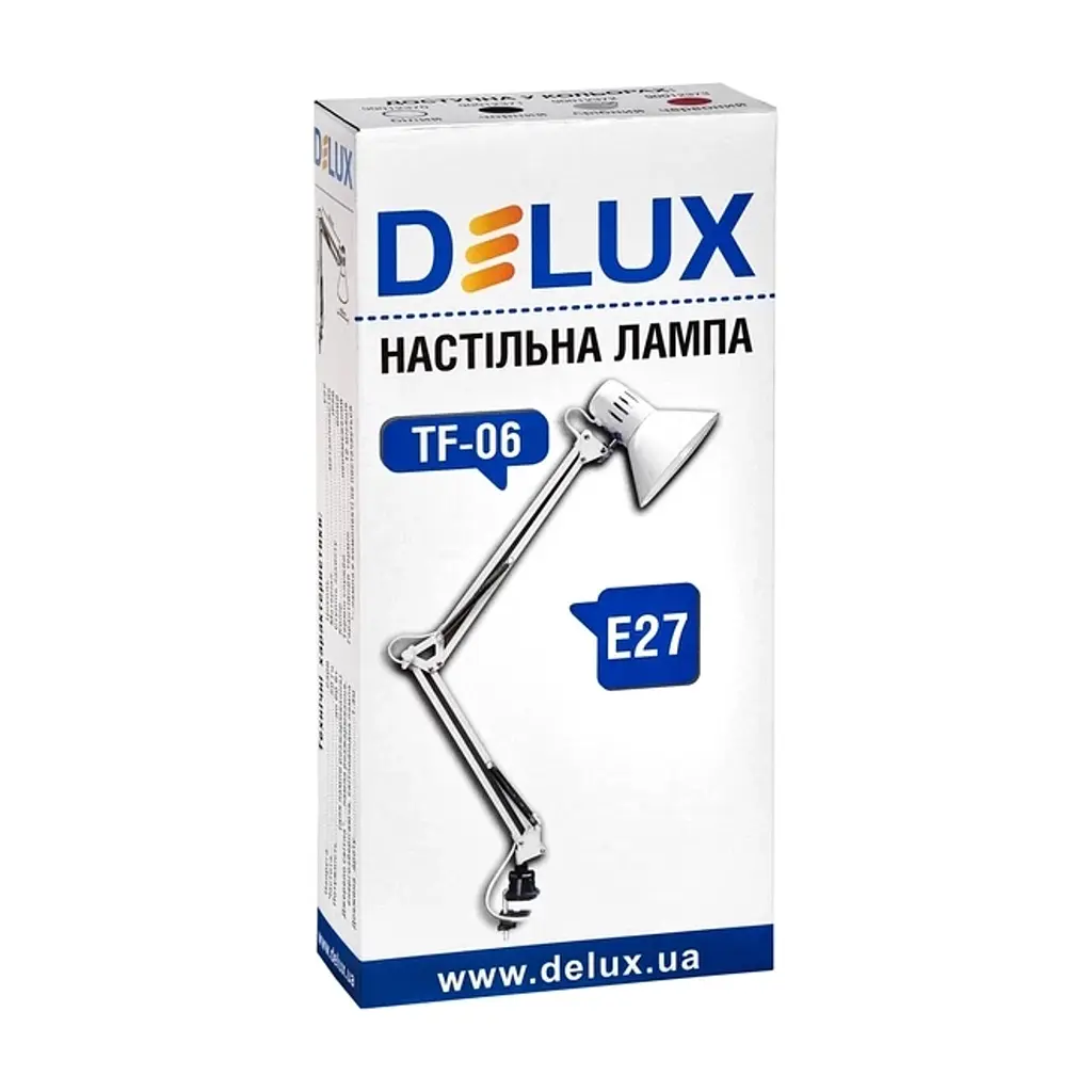 Настільна лампа Delux TF-06 E27 Срібляста (90012372) - фото 3