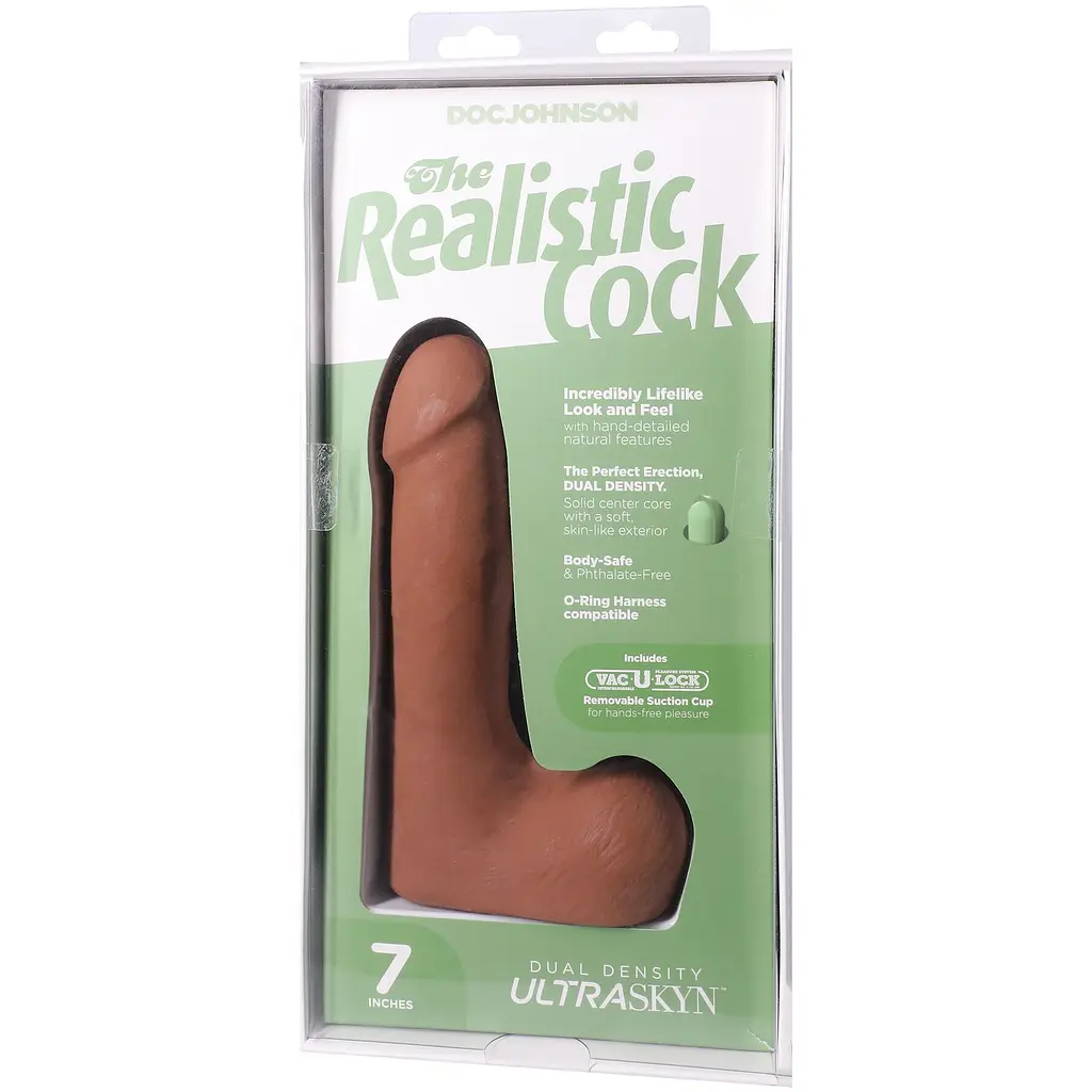 Фалоімітатор Doc Johnson The Realistic Cock ULTRASKYN 7 Inch with Balls, 17.8 см - фото 9