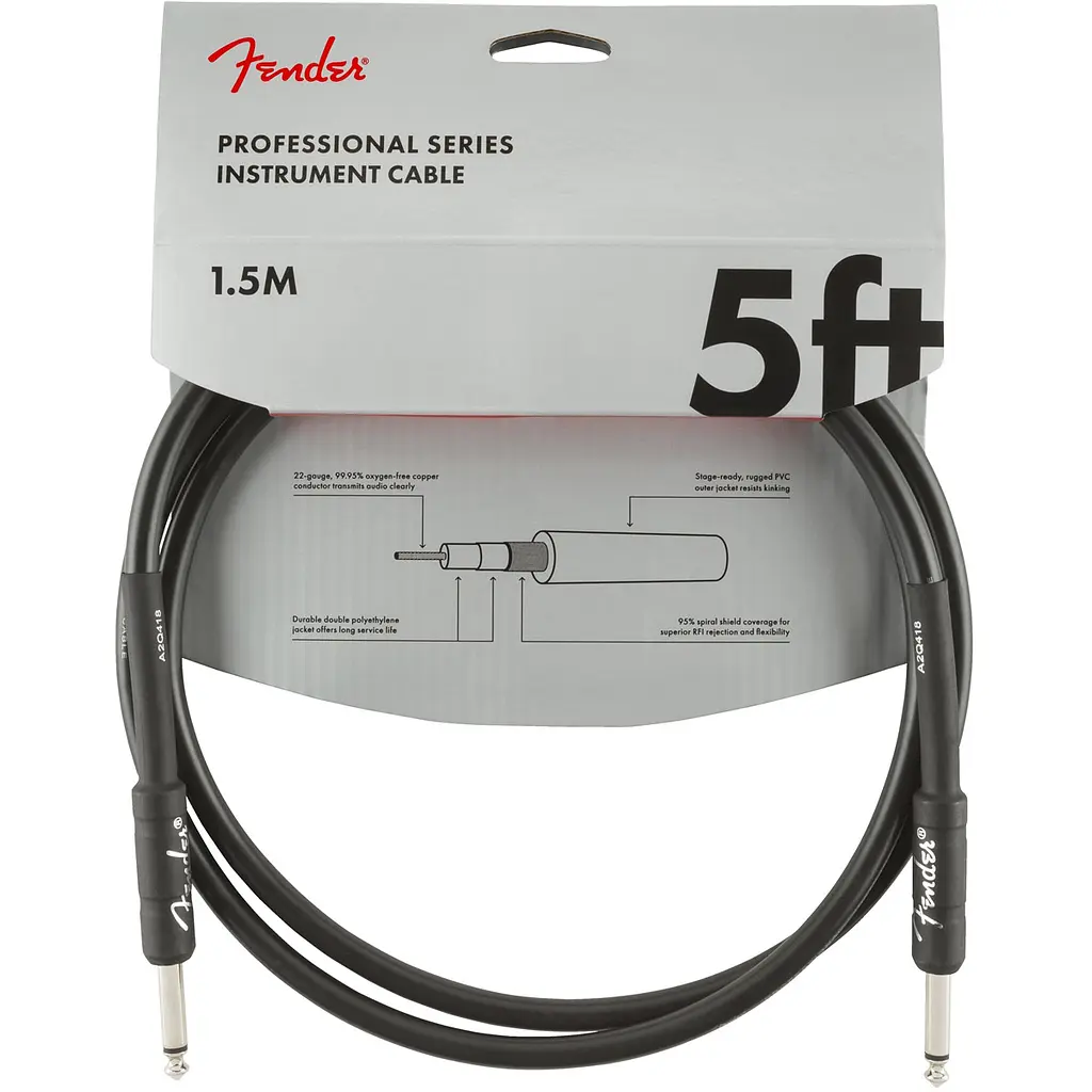 Кабель інструментальний Fender Professional Series Instrument Cable 1.5m (5ft) 0990820026 - фото 2