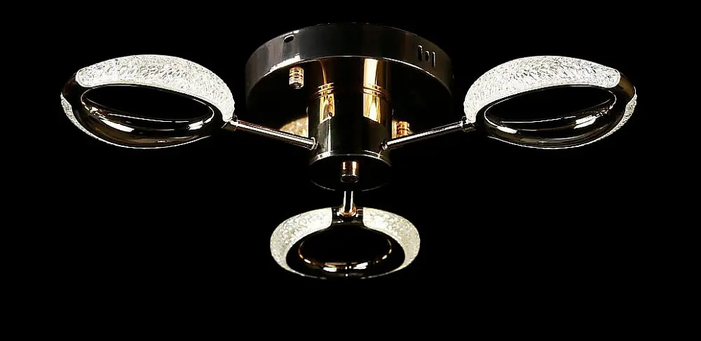 Люстра стельова LED Splendid Ray LT9861/3, 80W, золото, білий, сучасний стиль, з пультом, димер - фото 4