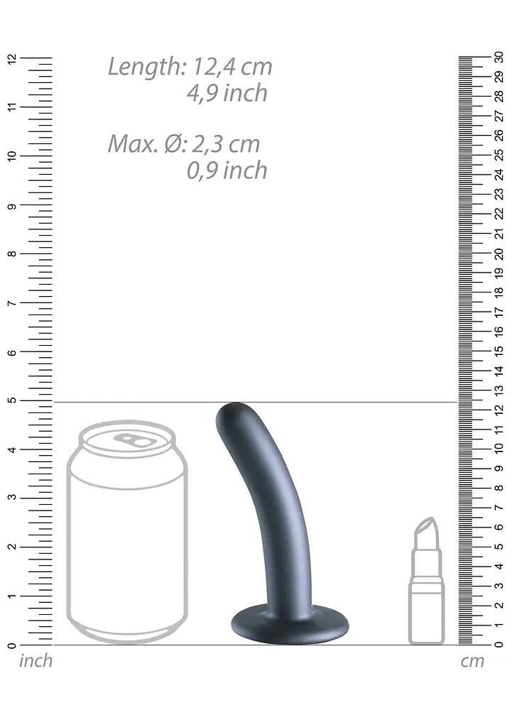 Фаллоимитатор Ouch! Smooth G-Spot Dildo 5apos;apos; 12.4 см (серый) - фото 7