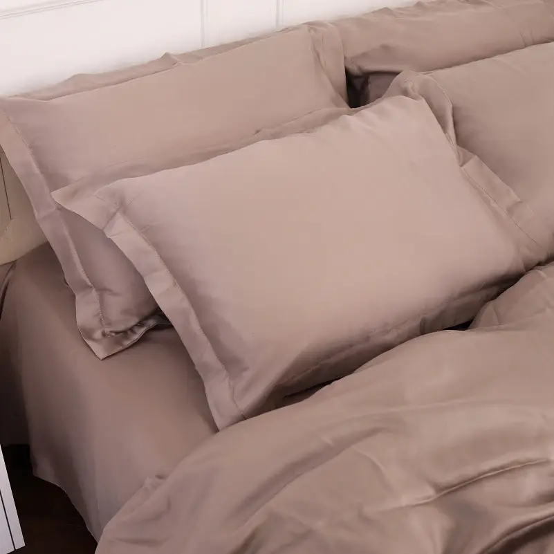Комплект постельного белья MirSon Tencel №08 Beige 220х240 см (2200009637131) - фото 7