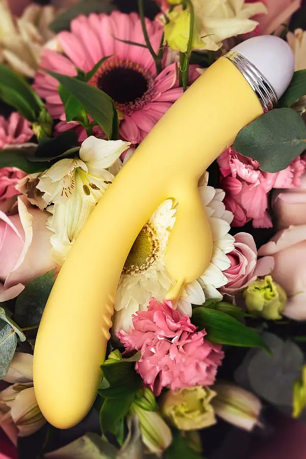 Вибратор-кролик Toyfa Aster Flovetta 22 см (желтый) - фото 12