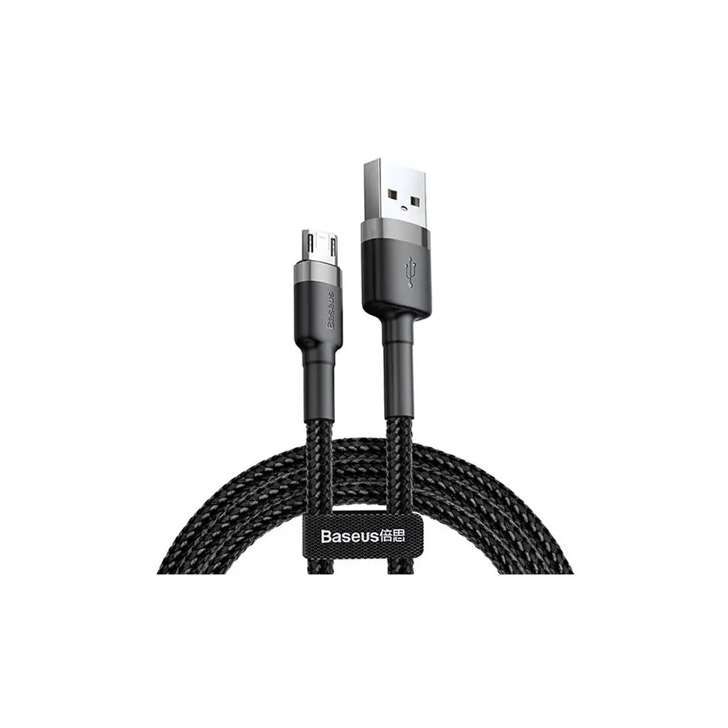 Дата кабель USB 2.0 AM to Micro 5P 2.0m 1.5A grey-black Baseus (CAMKLF-CG1) - фото 2