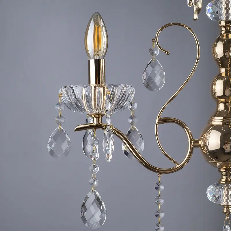 Люстра свеча Brille подвесная хрустальная E14 40W (BCL-668S/3) - фото 2