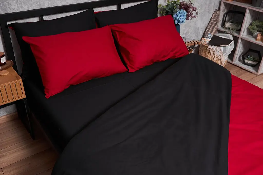 Комплект постельного белья Moon&Star Бязь Gold Люкс Cherry Black Детский 110x140 см наволочки 2x40x40 см - фото 4